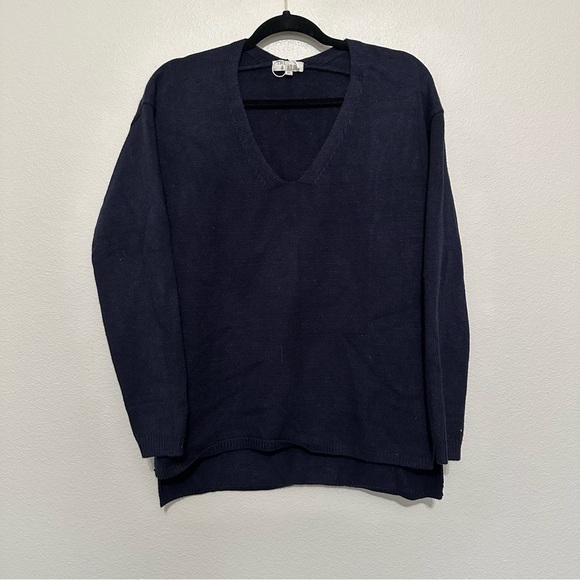 Trim & tailor women’s v-neck navy rabbit hair blend sweater size XS extra small - Picture 1 of 3